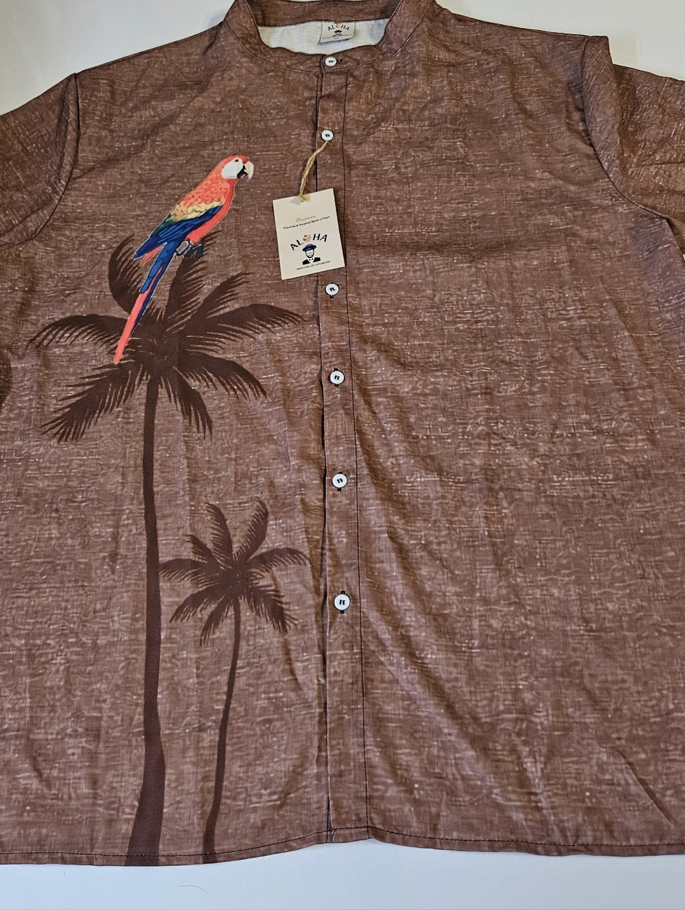 ALOHA Brand Button-Down Shirt "Discoven" Men's 2XL